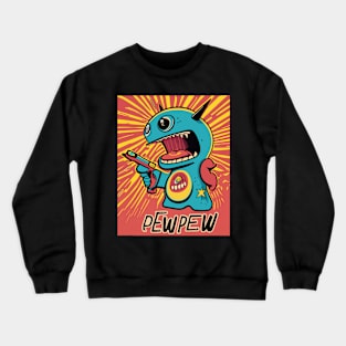 Pew Pew Robot Alien Crewneck Sweatshirt